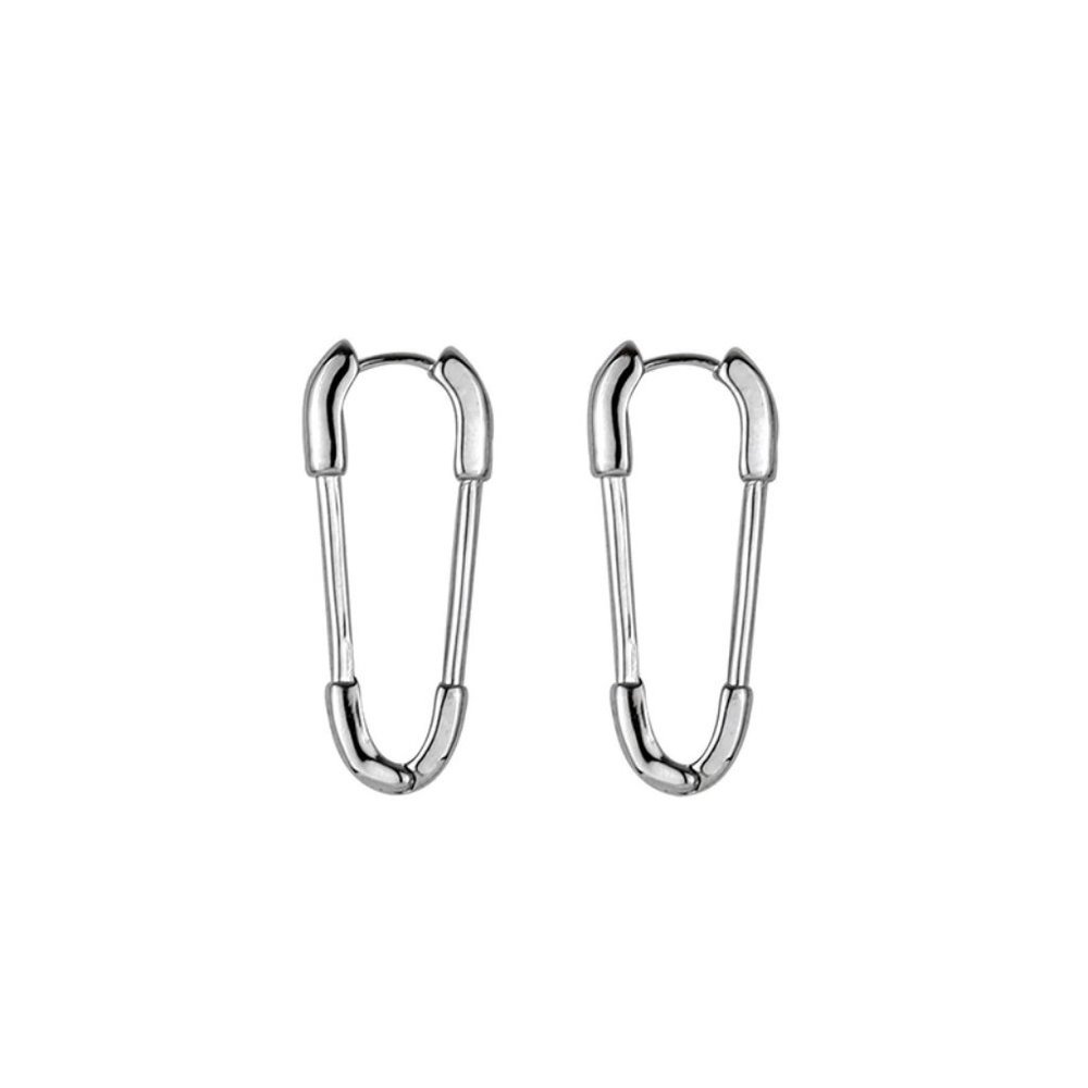 *NEW 925 Sterling Silver Paper Clip Pin Earrings - Picture 3 of 6